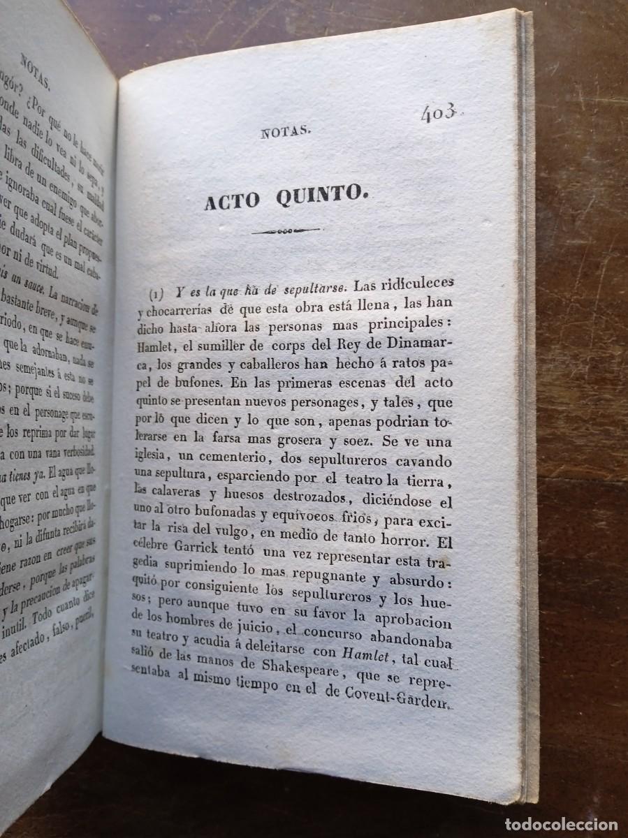 Libros antiguos: Moratin, obras dram&aacute;ticas, Hamlet, Barcelona 1834 - Foto 7