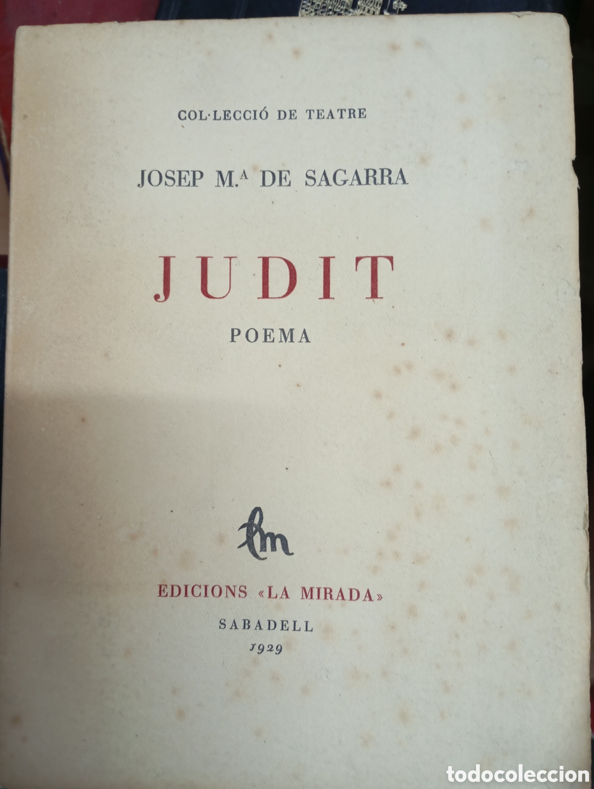 Libros antiguos: J. M. de Sagarra, Judit - Foto 1