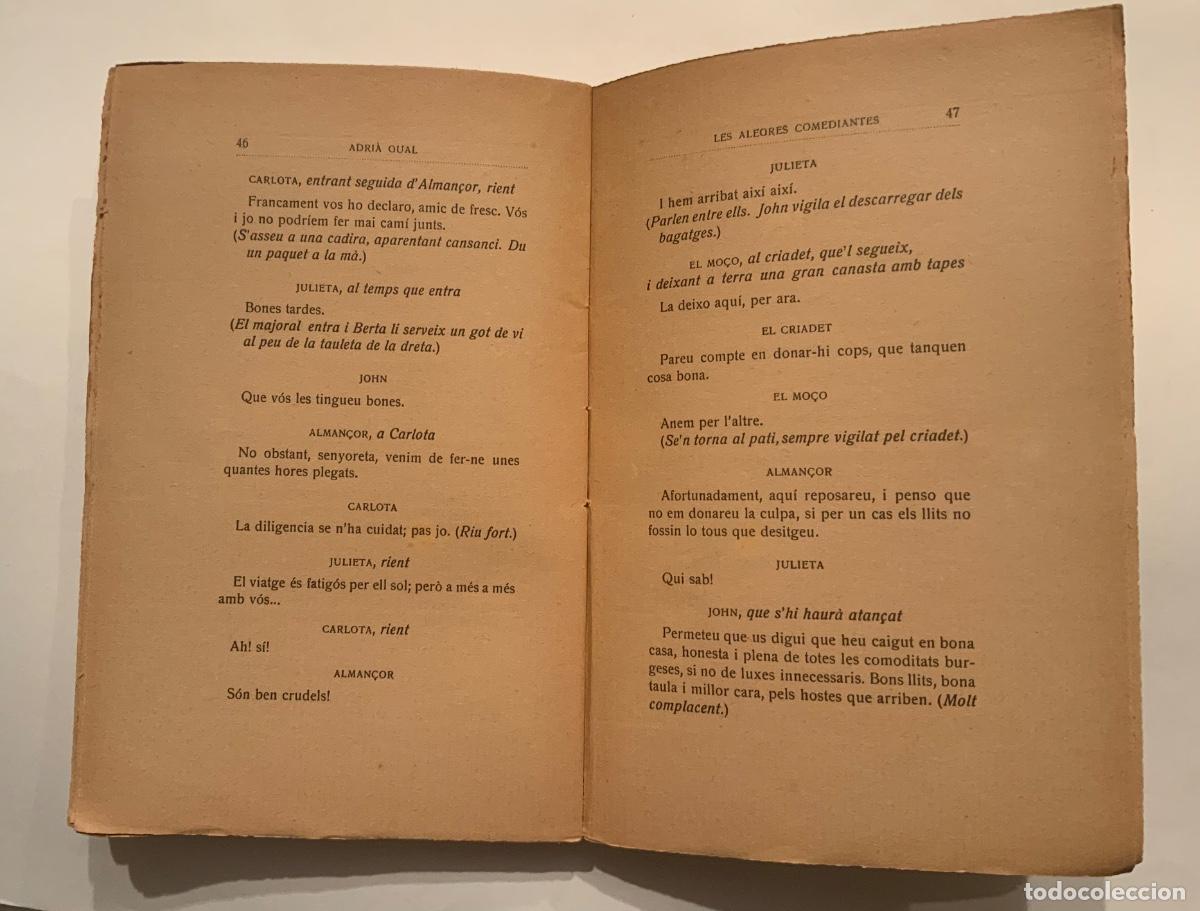Libros antiguos: Les alegres comediantes. Com&egrave;dia en dos actes - Foto 4