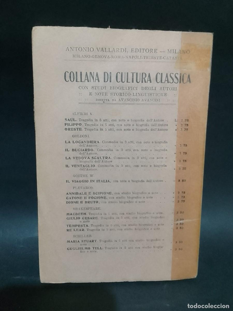 Libros antiguos: Guglielmo Shakespeare - Re Lear - Primera Edici&oacute;n - 1926 - Foto 3