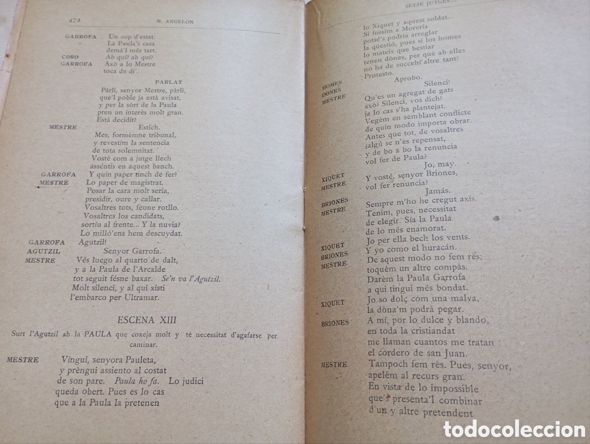 Libros antiguos: Manel Angelon, Setze jutges... - Foto 2
