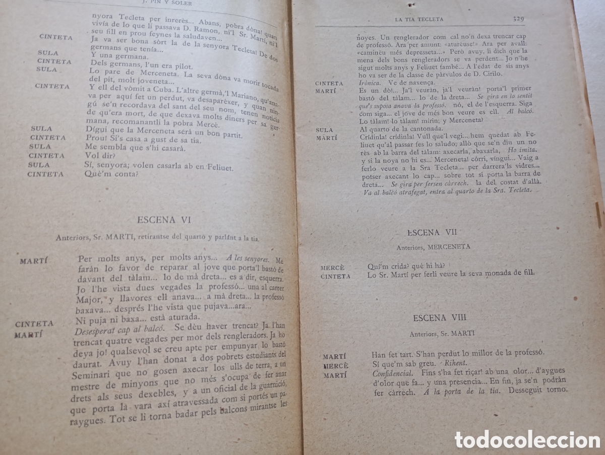 Libros antiguos: Joseph Pin y Soler, La tia Tecleta - Foto 2