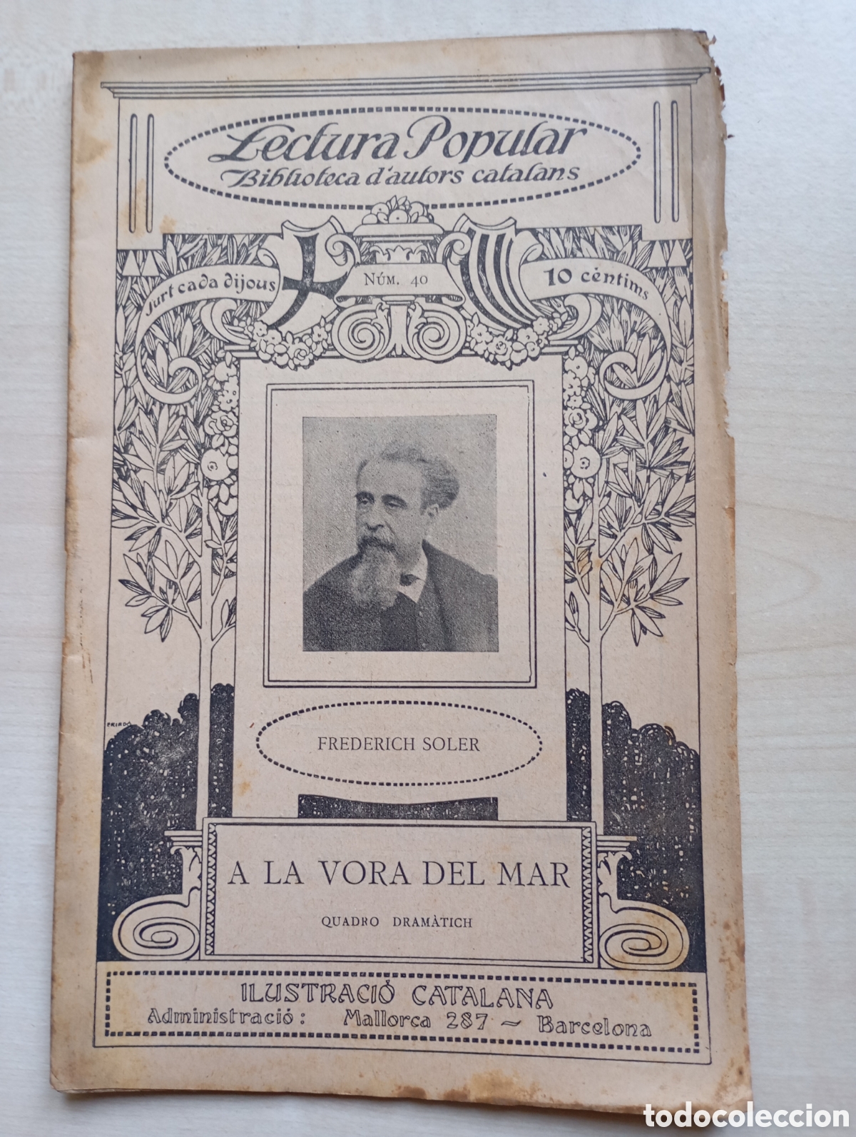 Libros antiguos: Frederich Soler, A la vora de la mar - Foto 1