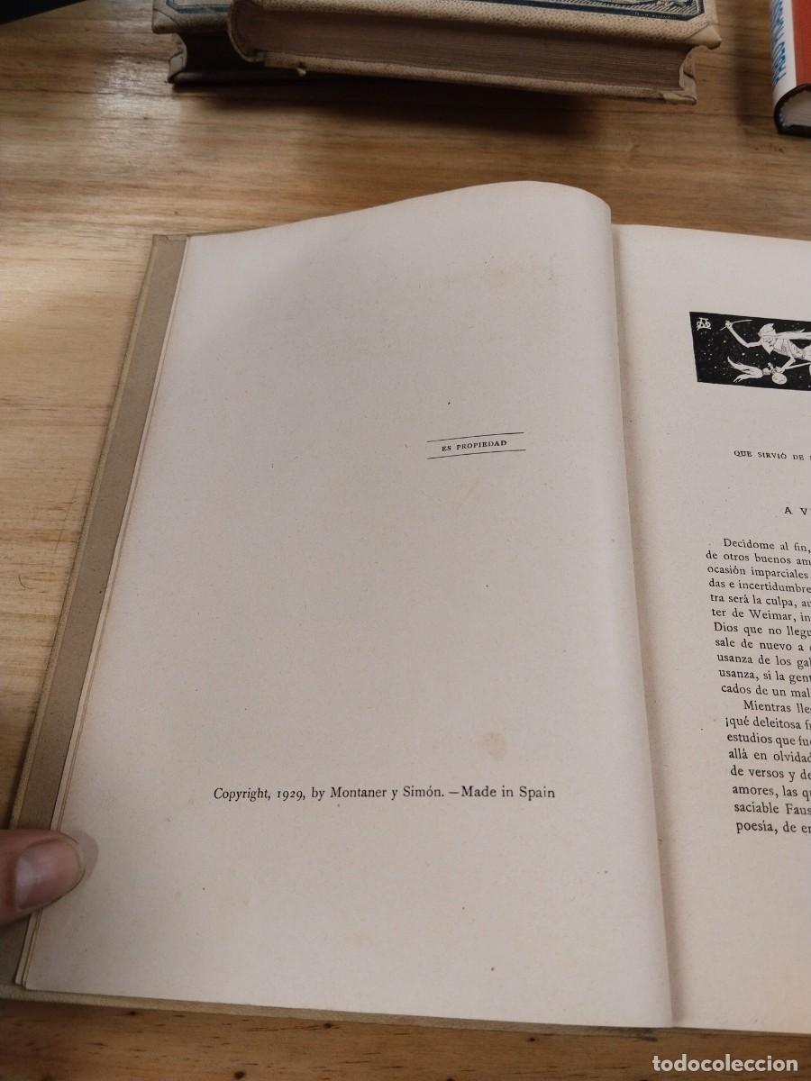 Libros antiguos: Fausto - Goethe ( Montaner y Sim&oacute;n 1929) - Foto 6