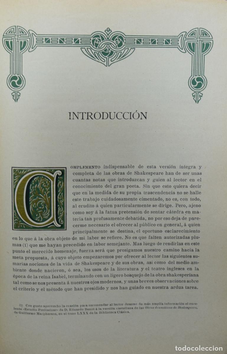 Libros antiguos: OBRAS COMPLETAS DE SHAKESPERARE. TRAGEDIAS - Foto 3