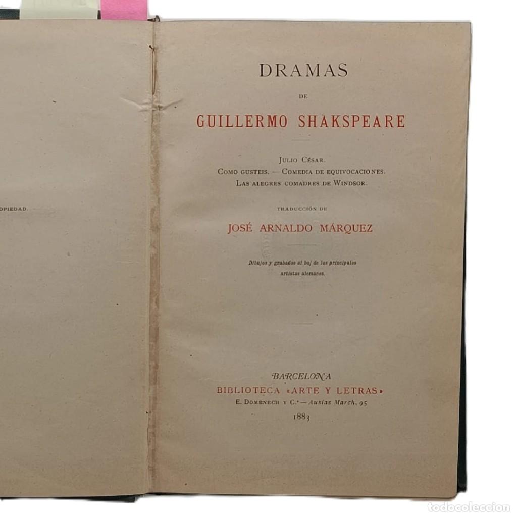 Libros antiguos: DRAMAS. Shakespeare, Guillermo - Foto 2