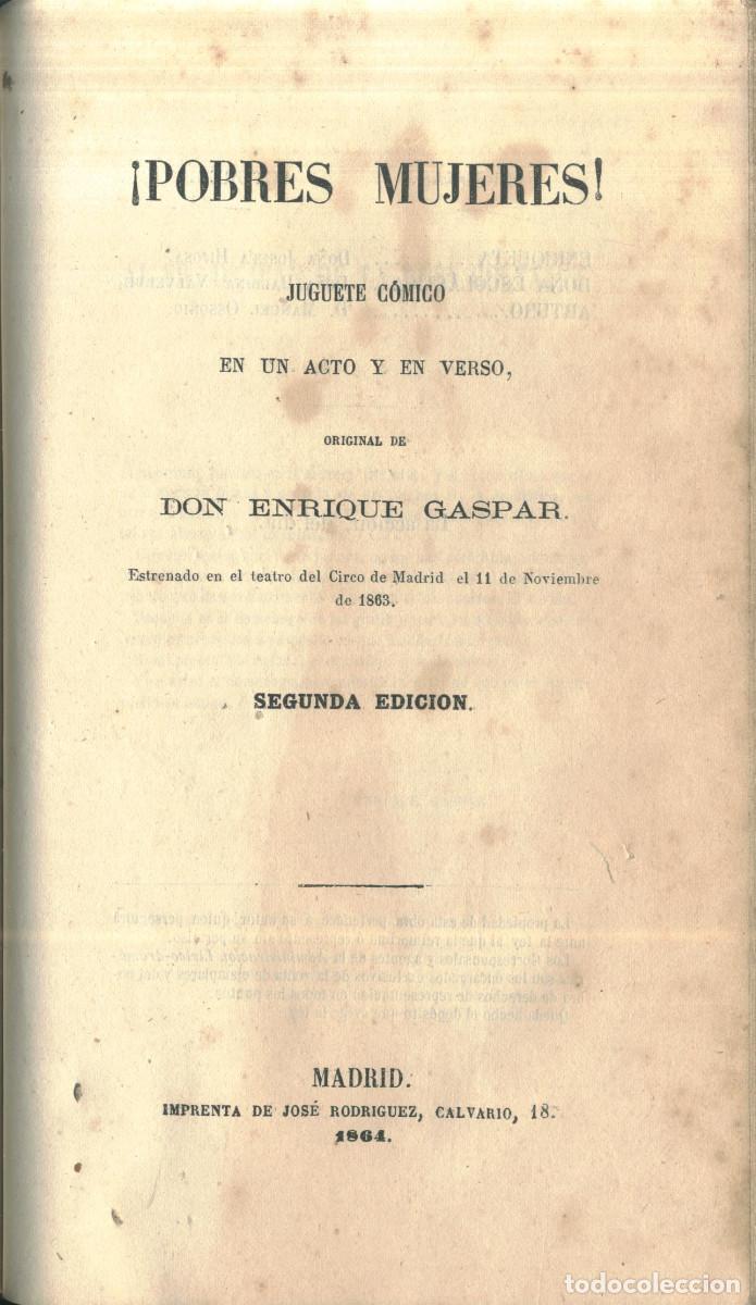 Libros antiguos: 6 Obras Dram&aacute;ticas (1852-1867) - Foto 5