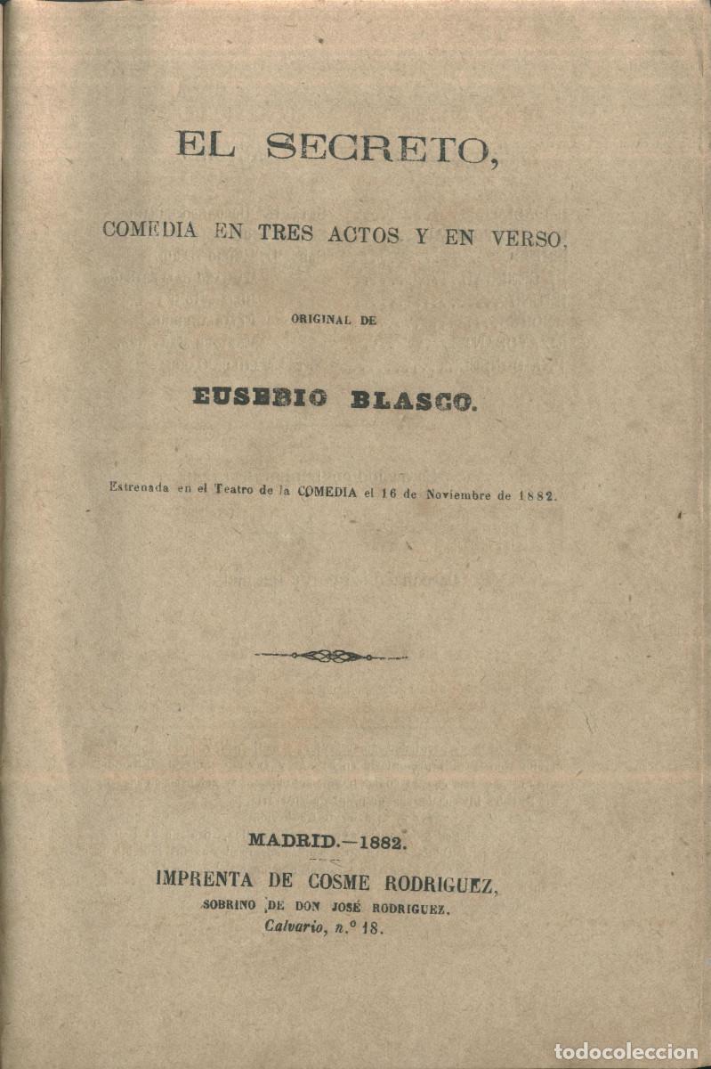 Libros antiguos: 12 Teatro Selecto de Eusebio BLASCO (1882-1910) - Foto 1