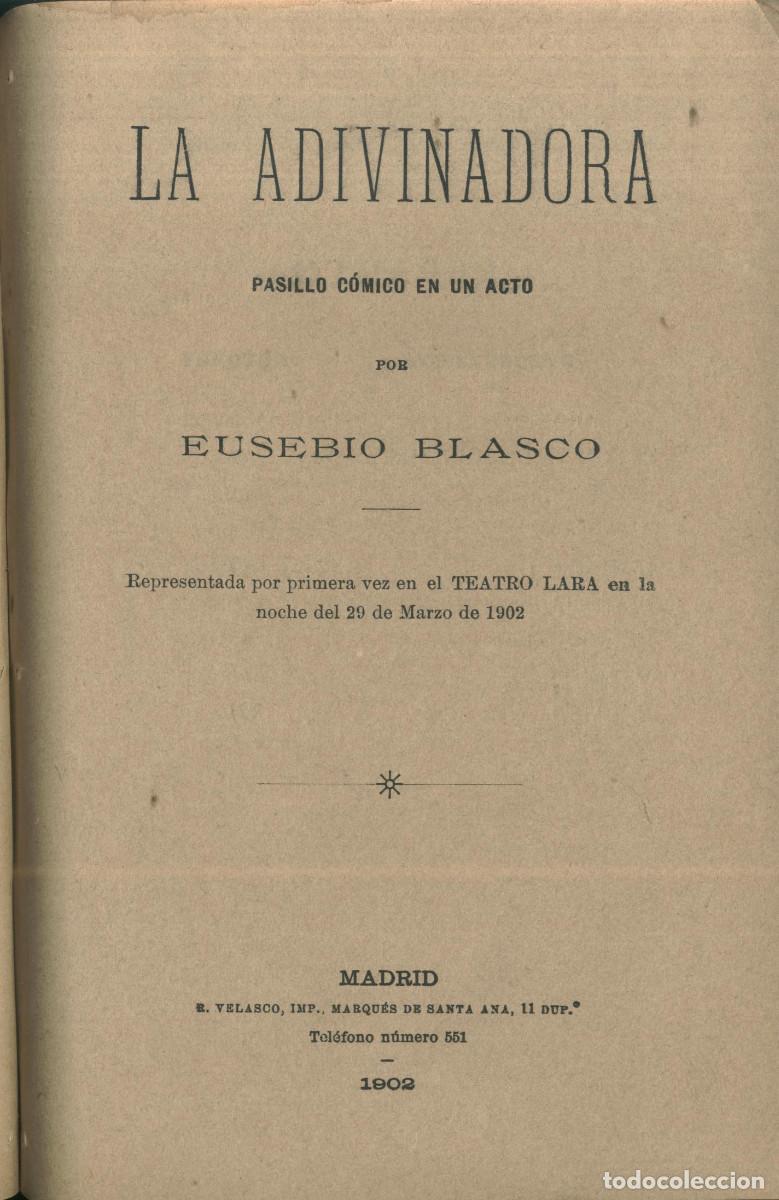 Libros antiguos: 12 Teatro Selecto de Eusebio BLASCO (1882-1910) - Foto 2