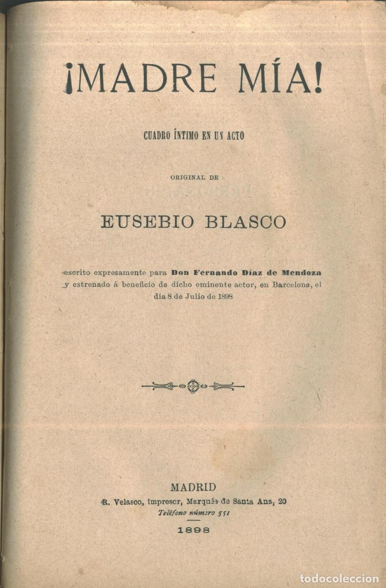 Libros antiguos: 12 Teatro Selecto de Eusebio BLASCO (1882-1910) - Foto 6