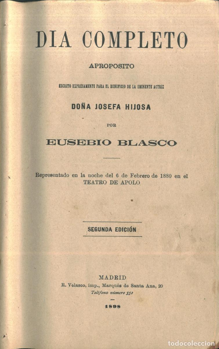 Libros antiguos: 9 Teatro Selecto de Eusebio BLASCO (1866-1900) - Foto 1