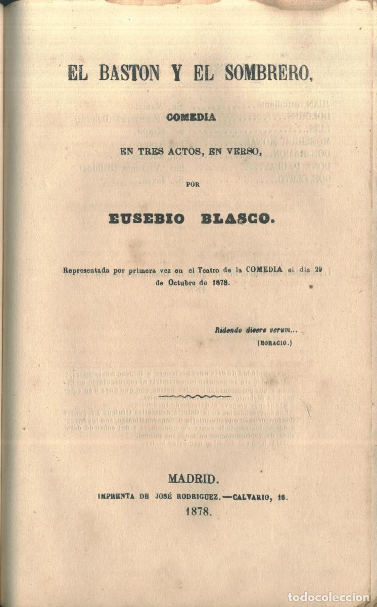 Libros antiguos: 9 Teatro Selecto de Eusebio BLASCO (1866-1900) - Foto 4