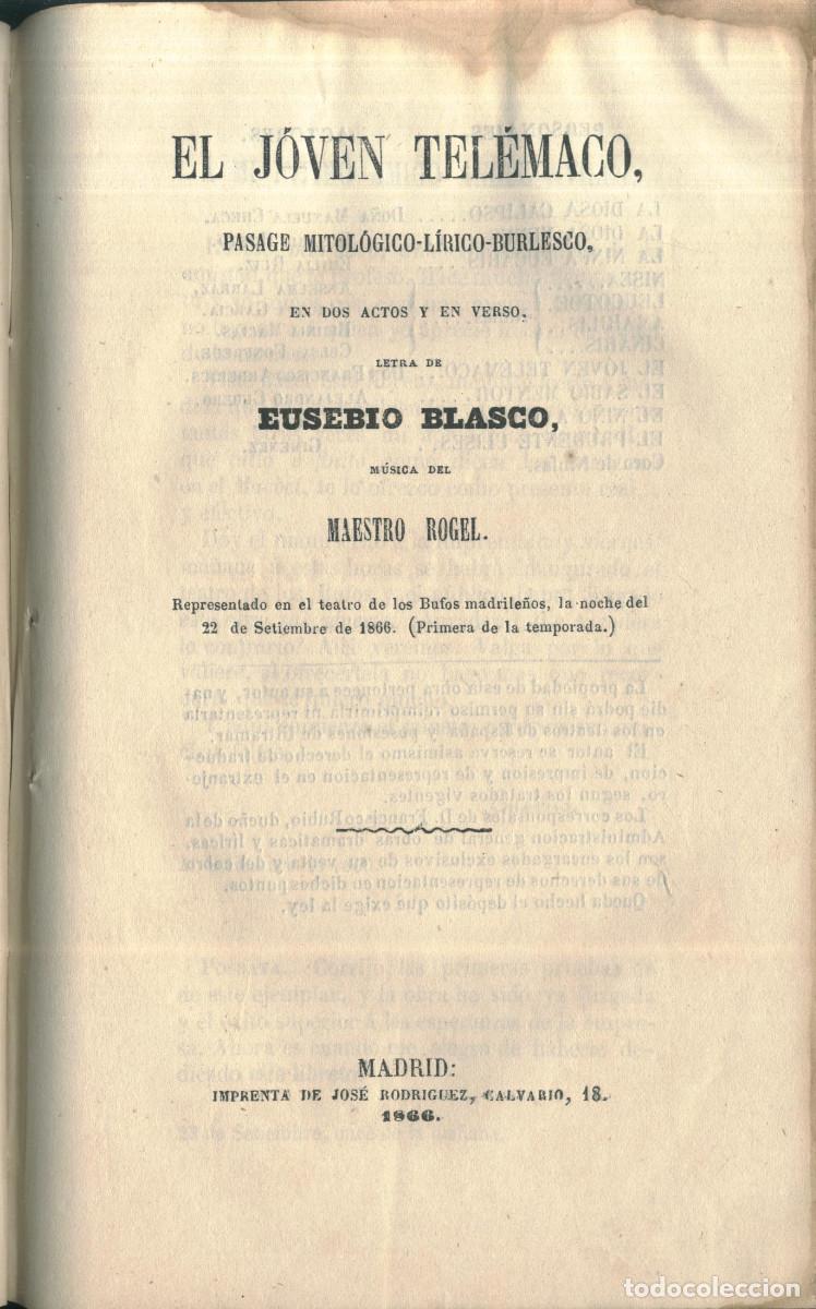 Libros antiguos: 9 Teatro Selecto de Eusebio BLASCO (1866-1900) - Foto 5