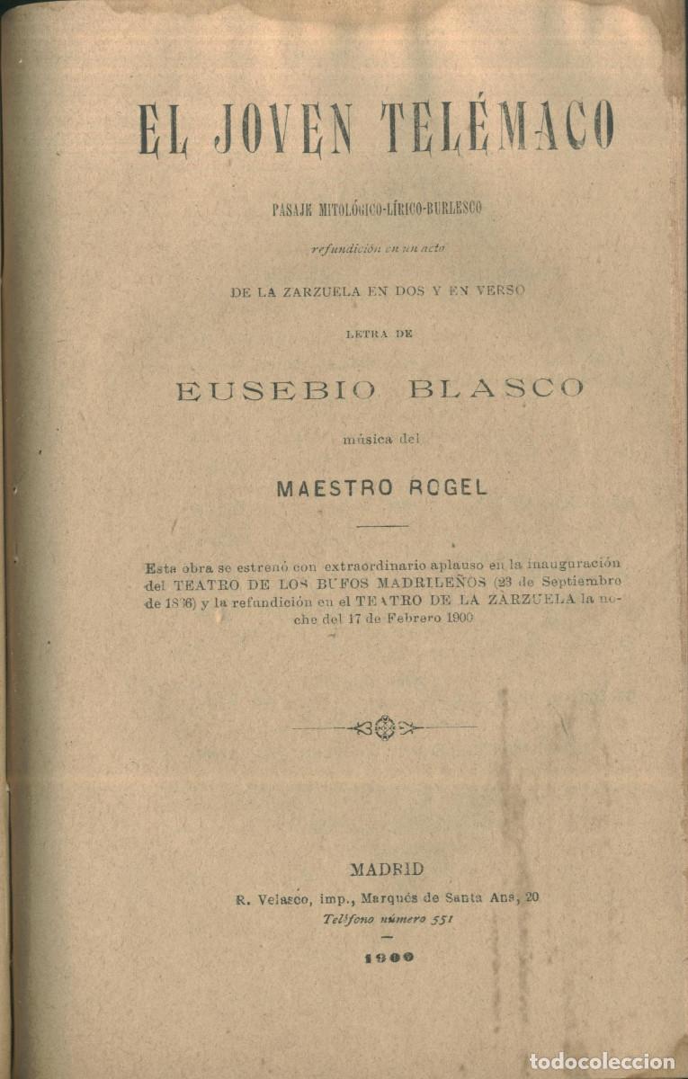 Libros antiguos: 9 Teatro Selecto de Eusebio BLASCO (1866-1900) - Foto 6