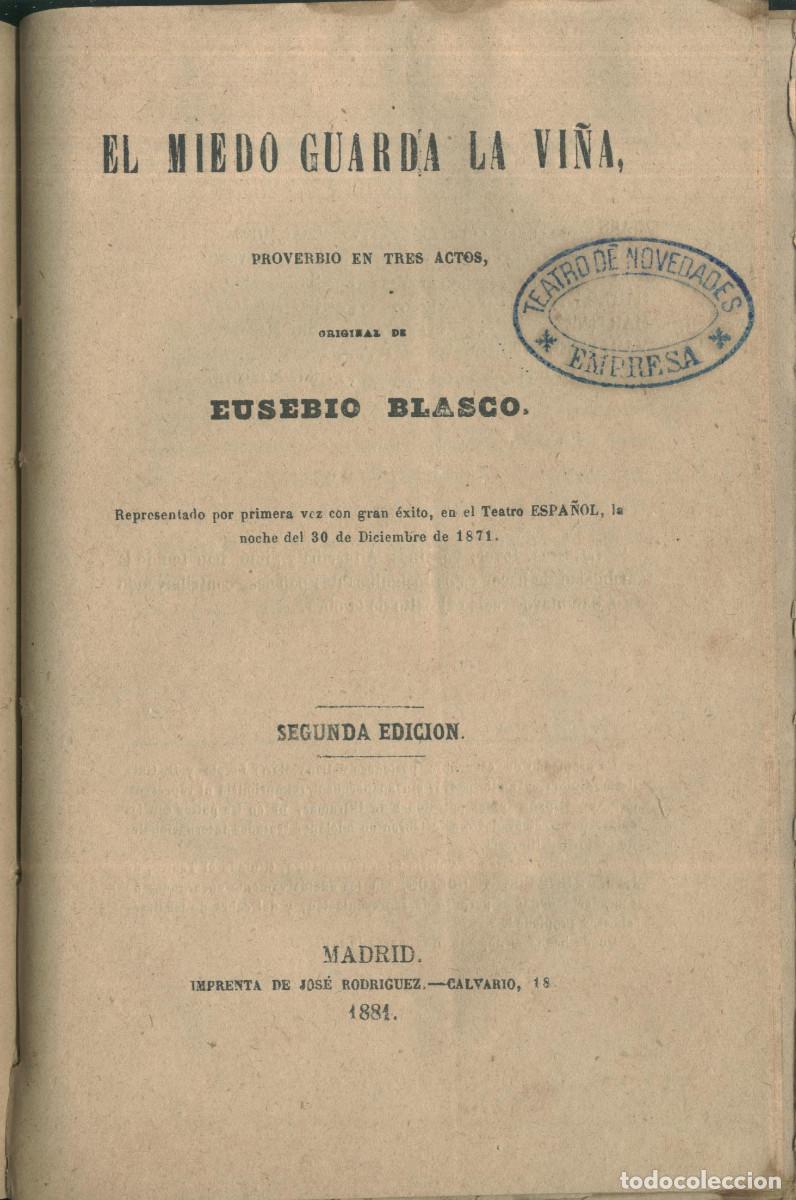 Libros antiguos: 9 Teatro Selecto de Eusebio BLASCO (1866-1900) - Foto 7
