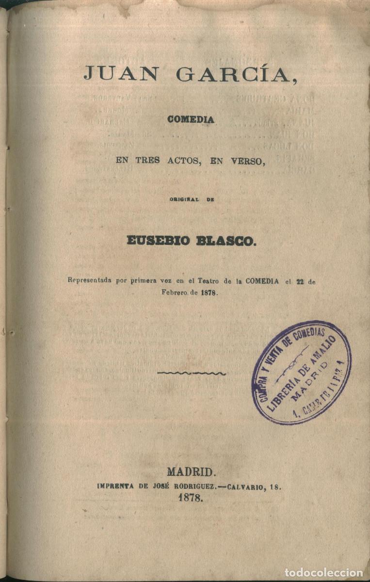 Libros antiguos: 9 Teatro Selecto de Eusebio BLASCO (1866-1900) - Foto 8