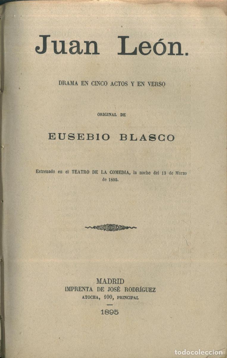 Libros antiguos: 9 Teatro Selecto de Eusebio BLASCO (1866-1900) - Foto 9