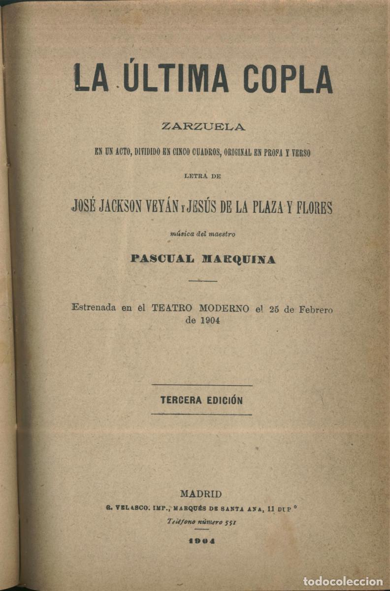 Libros antiguos: 7 Zarzuelas (1901-1904) - Foto 5