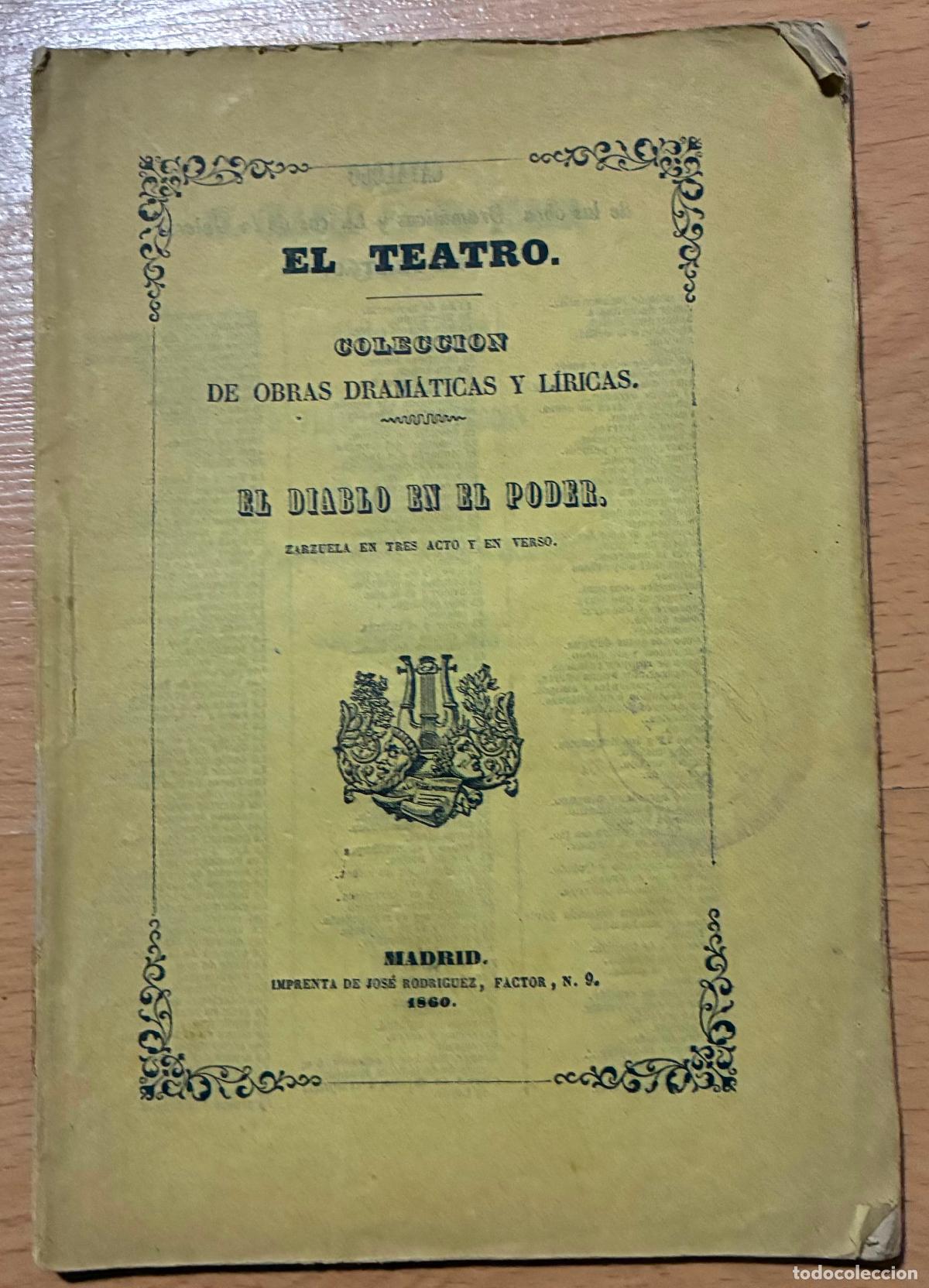Libros antiguos: EL DIABLO EN EL PODER, D, Francisco Camprodon - Foto 1
