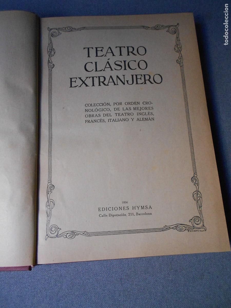 Libros antiguos: TEATRO CLASICO EXTRANJERO - Foto 2