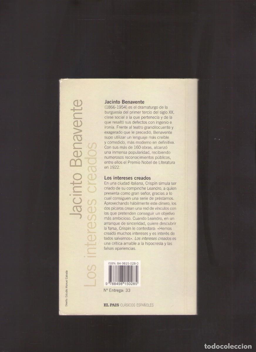 Libros antiguos: Bd. Los intereses creados (Jacinto Benavente) - Foto 2