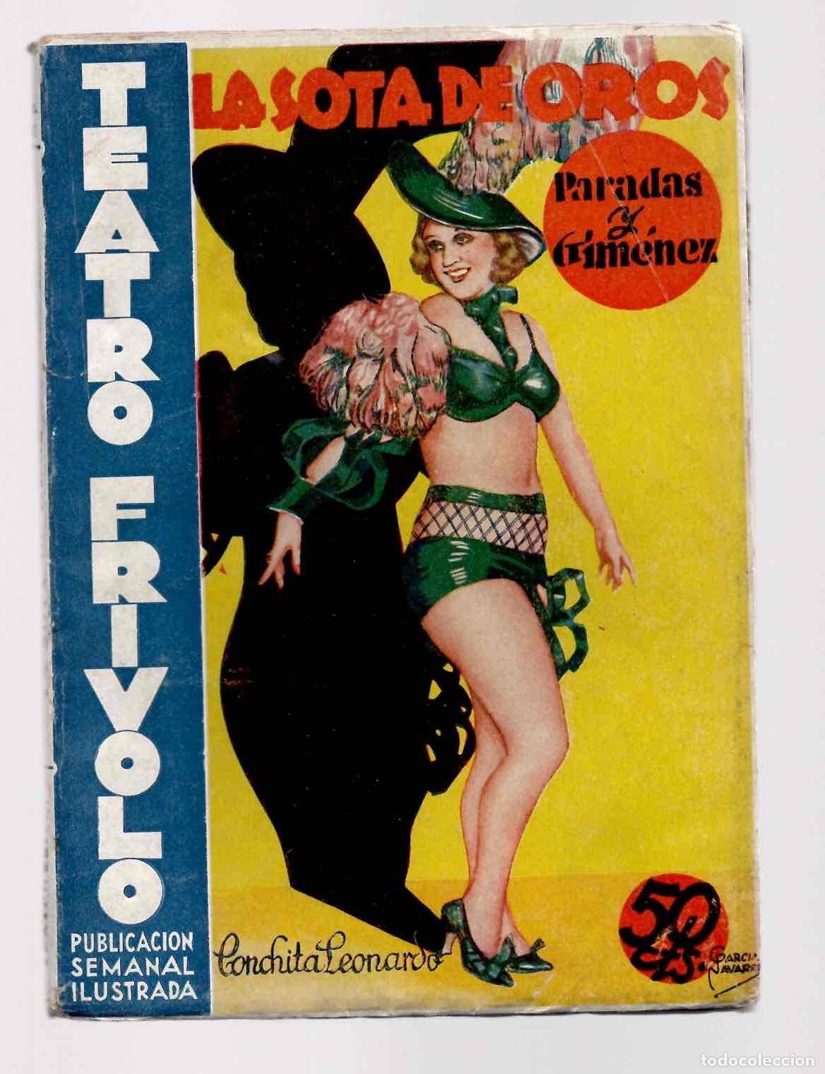 Old books: TEATRO FRIVOLO LA SOTA DE OROS. ENRIQUE PARADAS Y JOAQUIN GIMENEZ. REVISTA DE COSTUMBRES POPULARES
