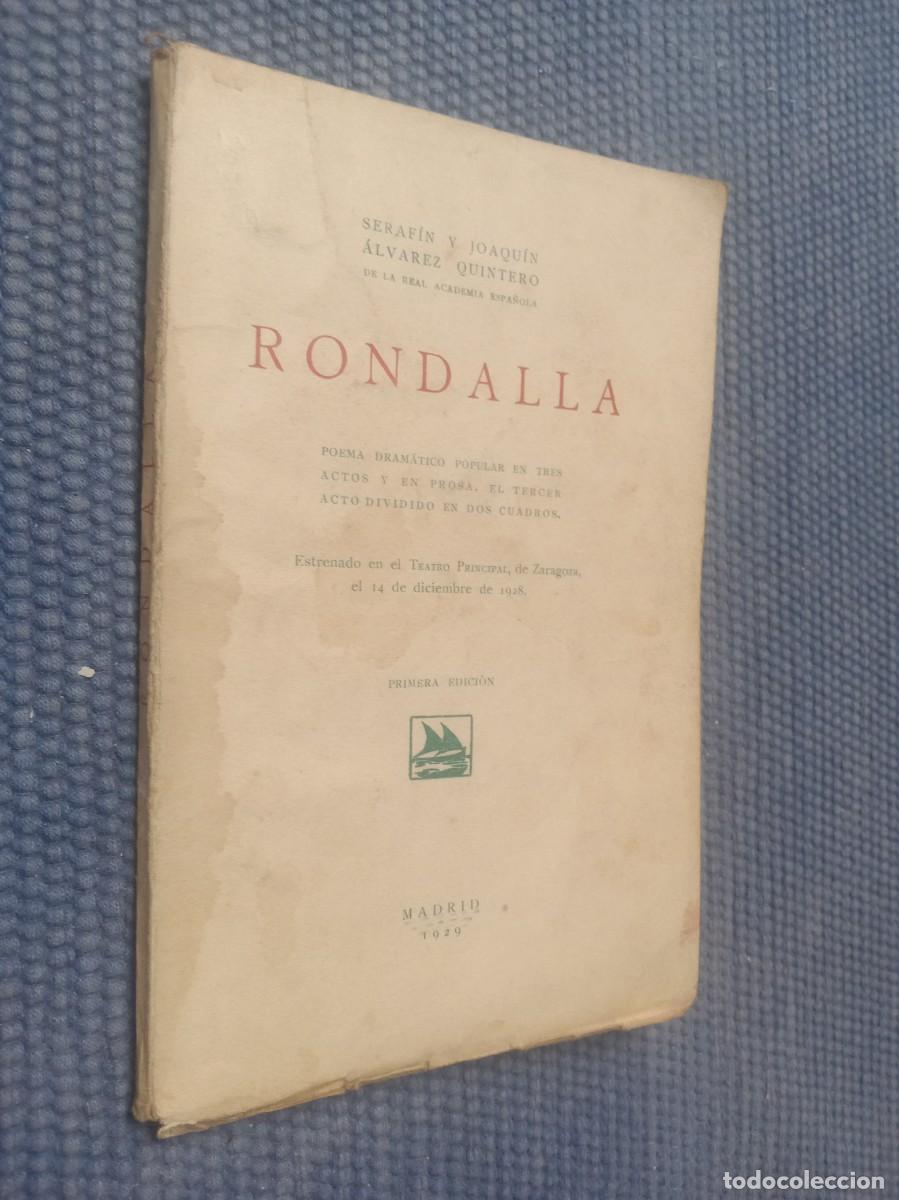 Libros antiguos: Rondalla. Poema dram&aacute;tico popular en tres actos