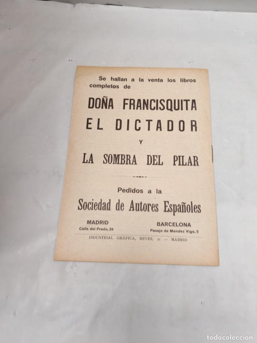 Libros antiguos: Argumento de la Sombra del Pilar (Edici&oacute;n 1925 aprox.) - Foto 2