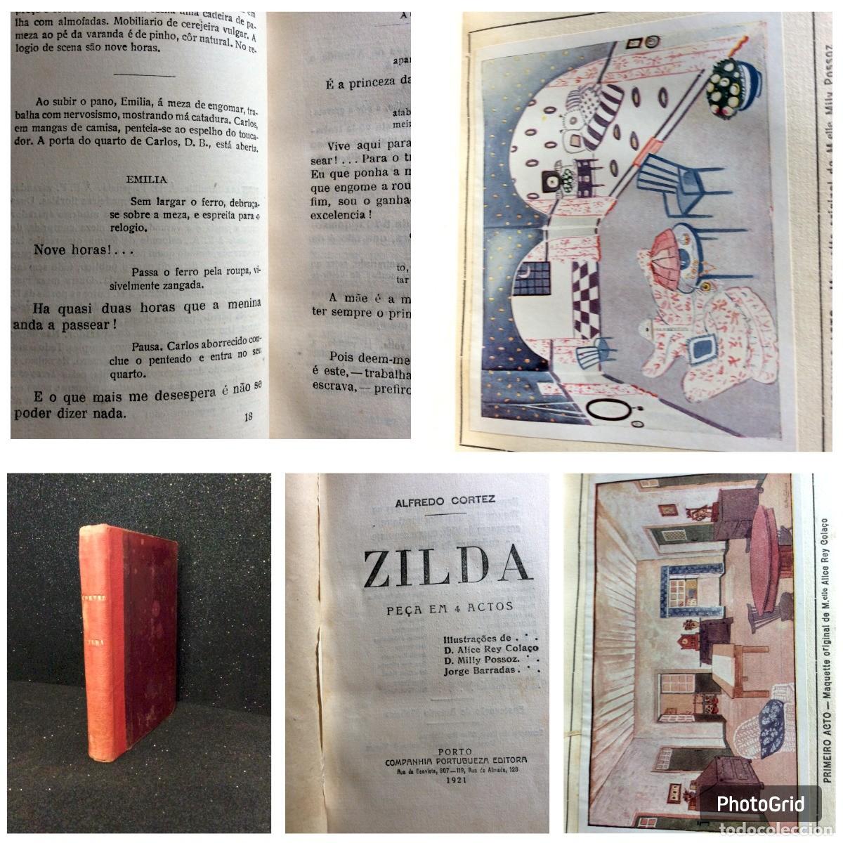 Libros antiguos: Tema: Teatro. CORTEZ. (Alfredo) - ZILDA. PE&Ccedil;A EM 4 ACTOS. [1.&ordf; EDI&Ccedil;&Atilde;O]. Raro. Exemplar n.&ordm; 10