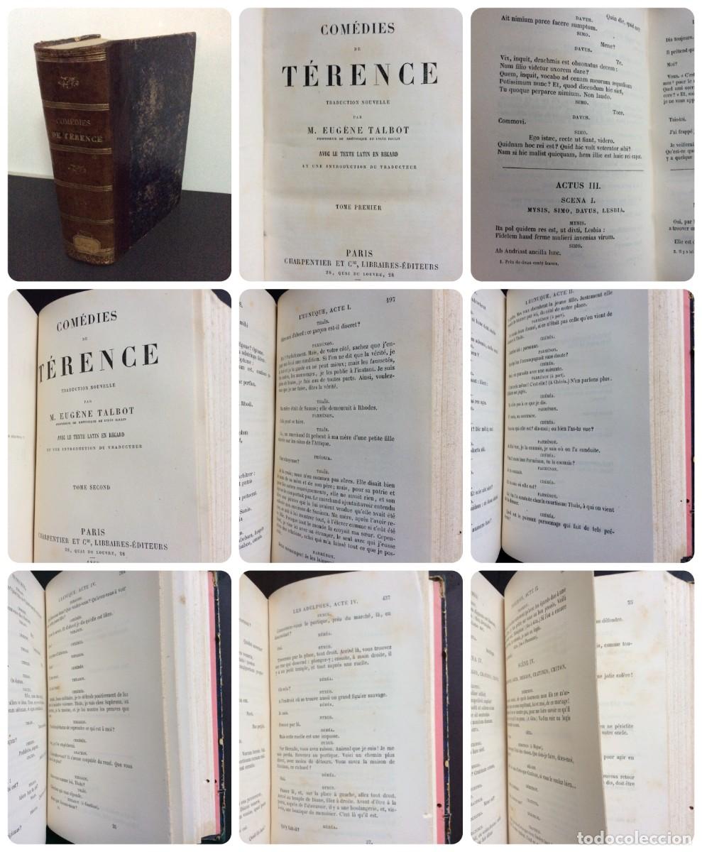 Libros antiguos: Tema. Teatro - Com&eacute;dies de T&eacute;rence traduction nouvelle. M. Eug&egrave;ne Talbot, 1869. Exempl. n.&ordm; 16