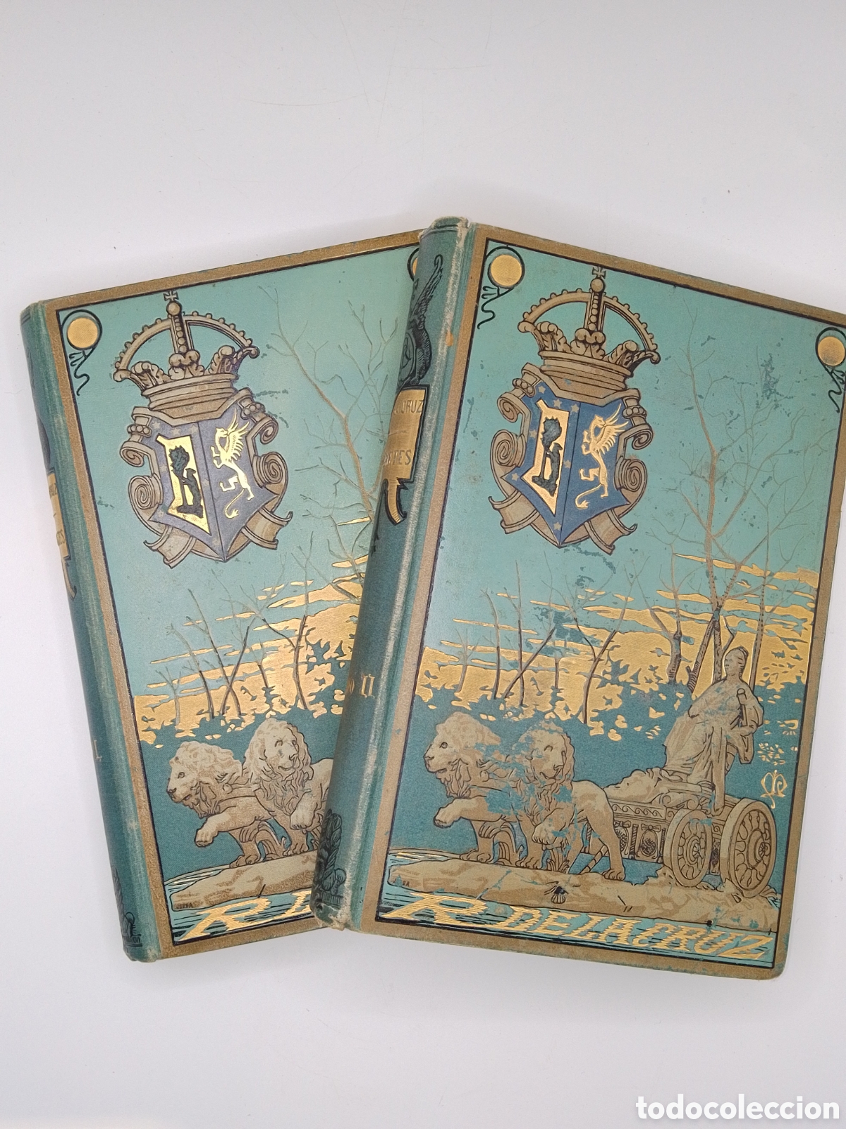 Libros antiguos: SAINETES de Ram&oacute;n de la Cruz. 2 Tomos (Obra Completa). Ed. Domenech, 1881-1882.