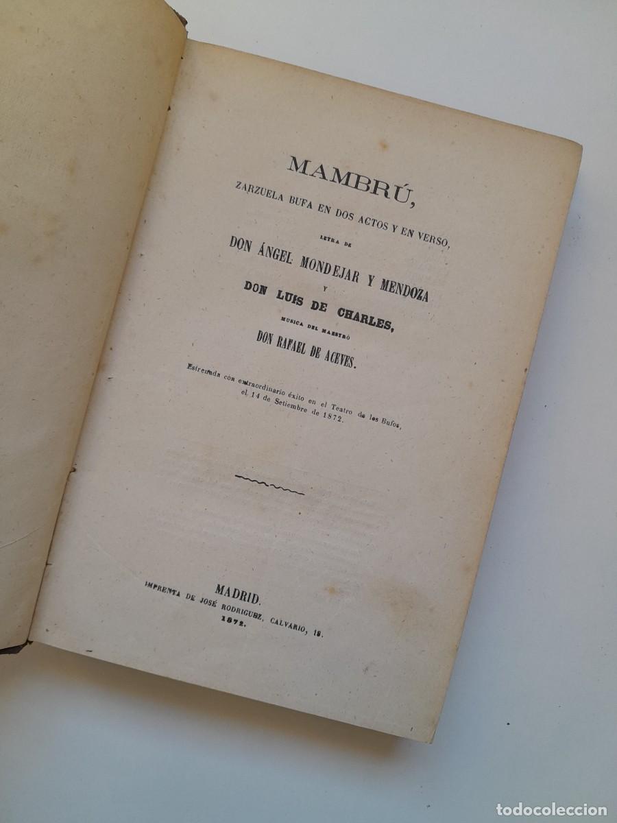 Libros antiguos: COLECCI&Oacute;N DE ZARZUELAS - MUMBR&Uacute;, ADRIANA ANGOT, EL &Uacute;LTIMO FIGUR&Iacute;N, ETC. - VV. AA (c.1870)