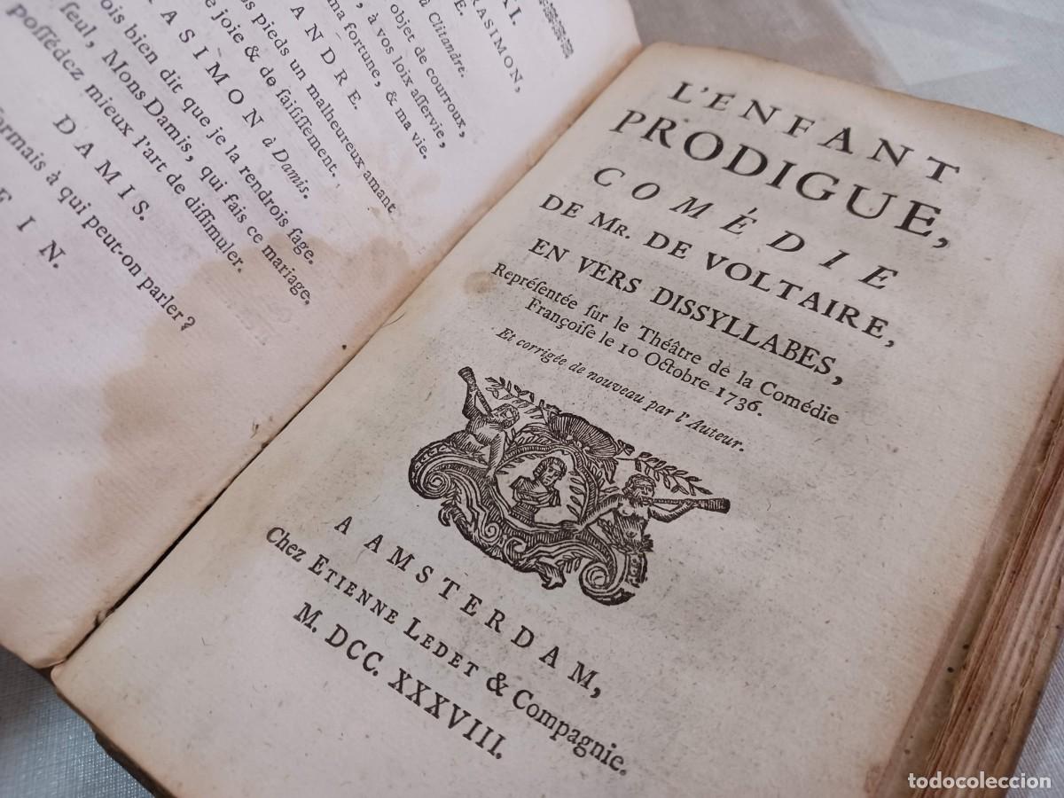 Livros antigos: VOLTAIRE, 1738: LA ZAYRE, L&rsquo;ALZIRE, LA MORT DE C&Eacute;SAR, L&rsquo;INDISCRET Y L&rsquo;ENFANT PRODIGUE