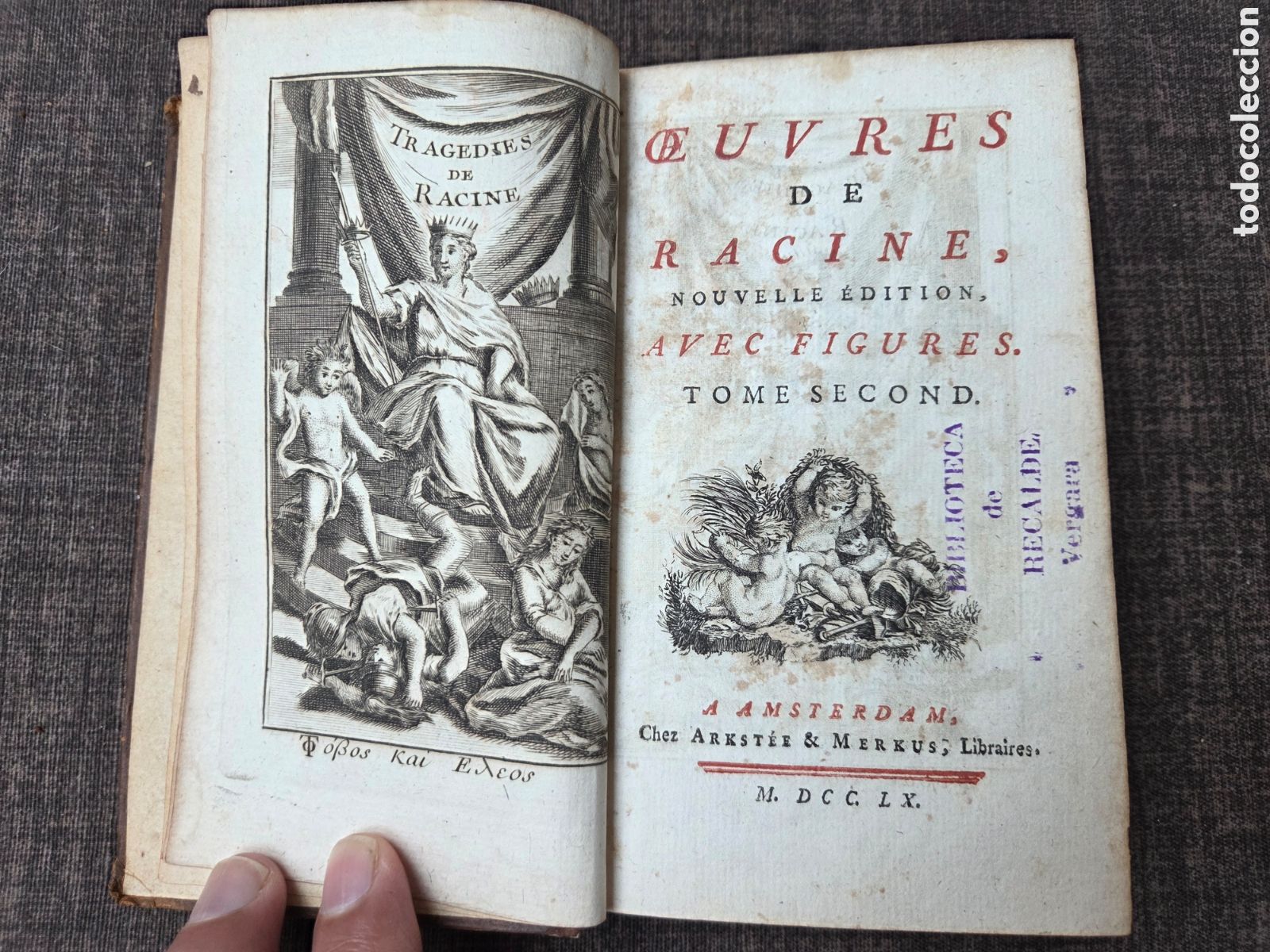 Antiquarische B&uuml;cher: OEUVRES DE RACINE TOMO II AMSTERDAM 1760