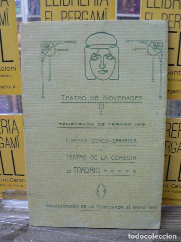Libros antiguos: Teatro de Novedades: Temporada de verano 1919