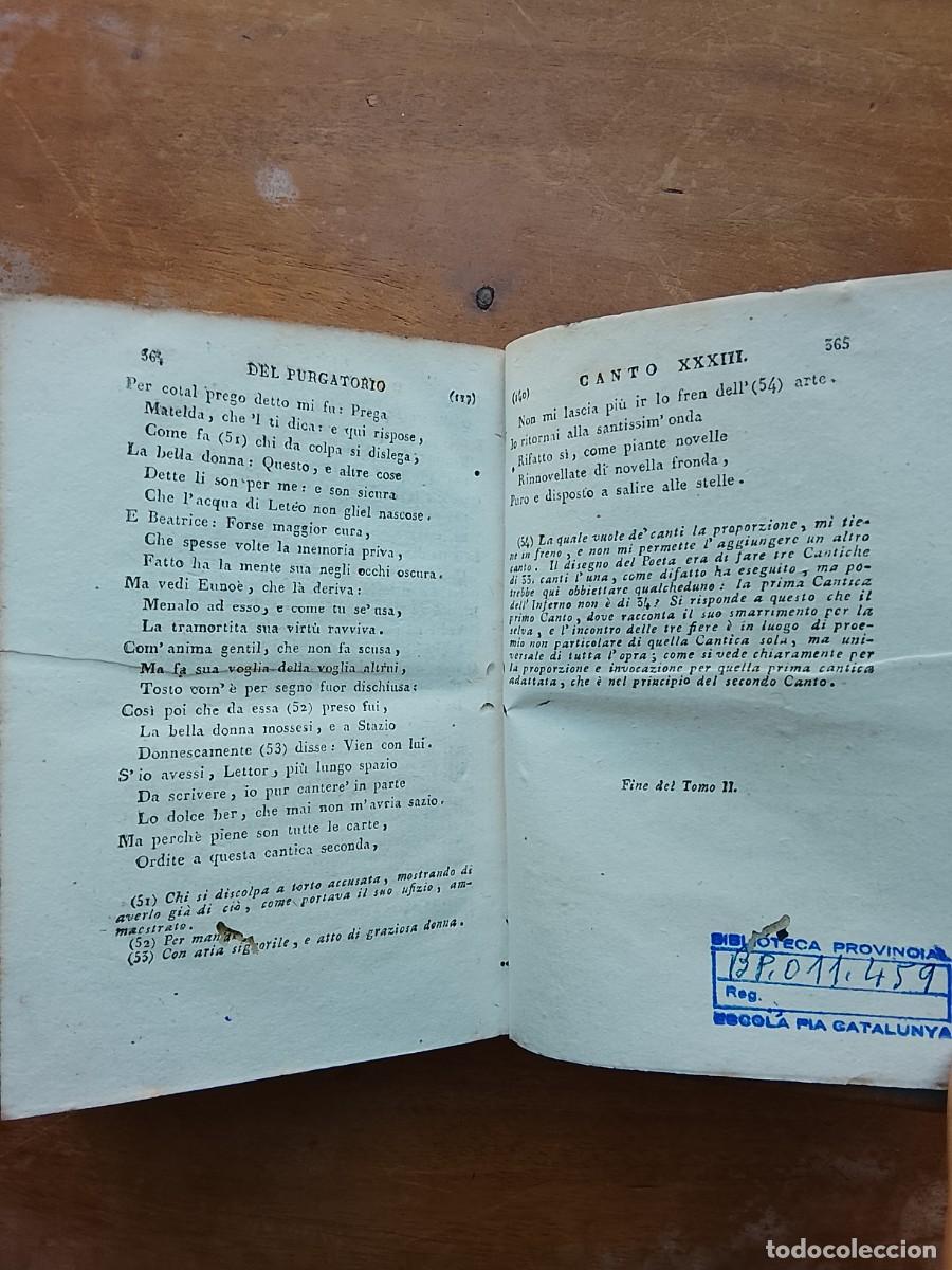 Libros antiguos: La divina comedia 1826 - Foto 7