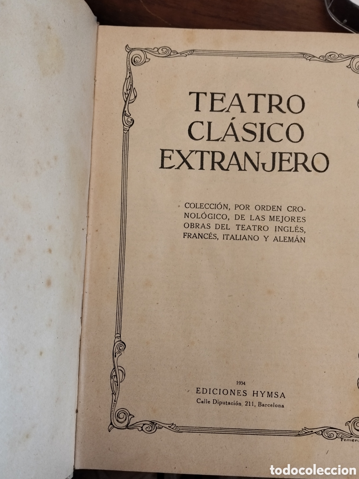 Libros antiguos: TEATRO CLASICO EXTRANJERO EDICIONES HYMSA 1934