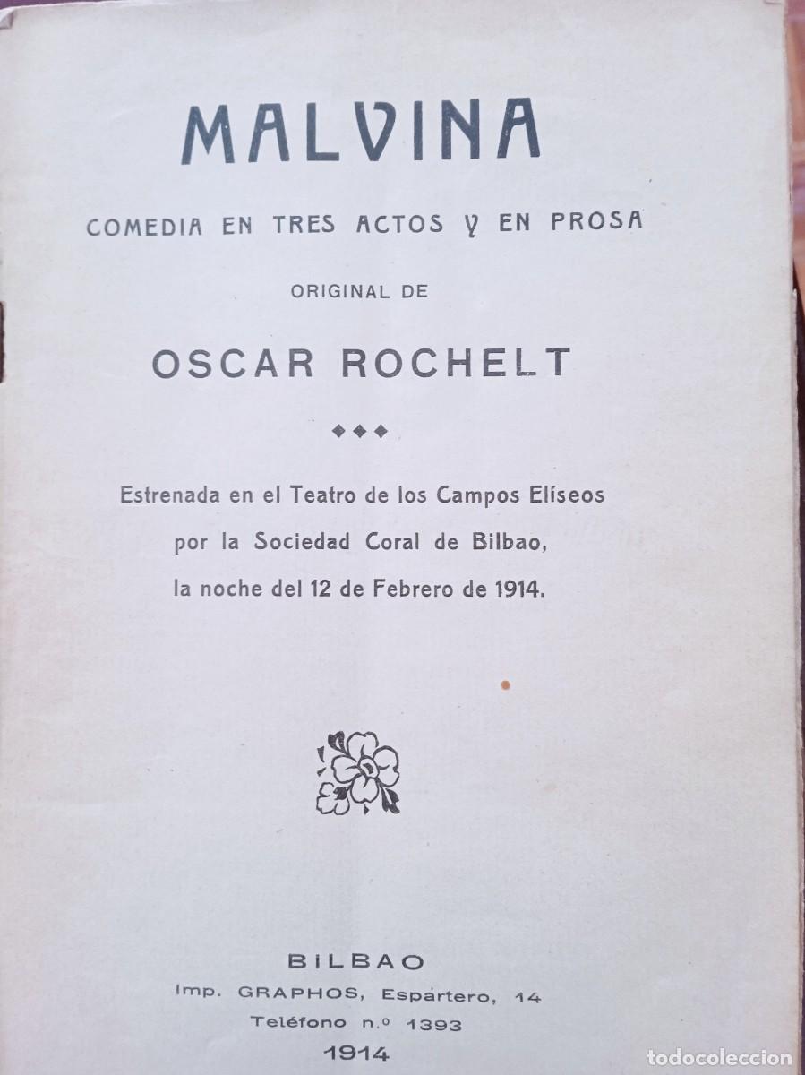 Libros antiguos: Malvina, original de Oscar Rochelt. E - Foto 1