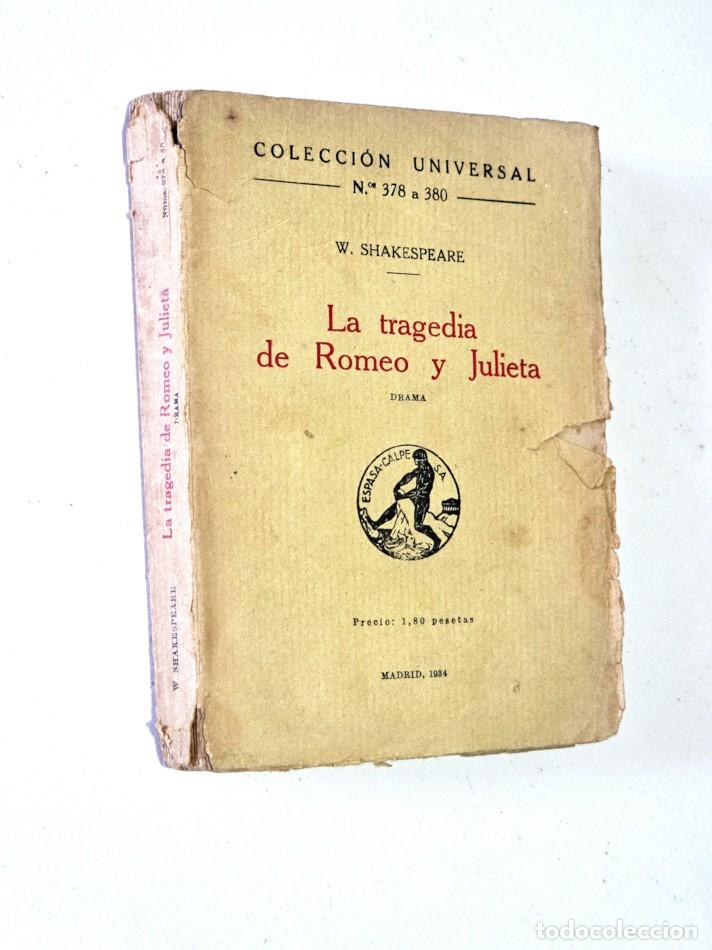Libros antiguos: LA TRAGEDIA DE ROMEO Y JULIETA - SHAKESPEARE, W.