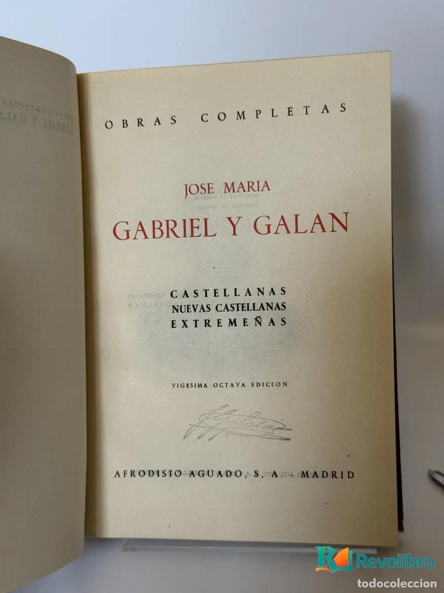 Libros antiguos: Obras completas - Jose Maria Gabriel y Galan