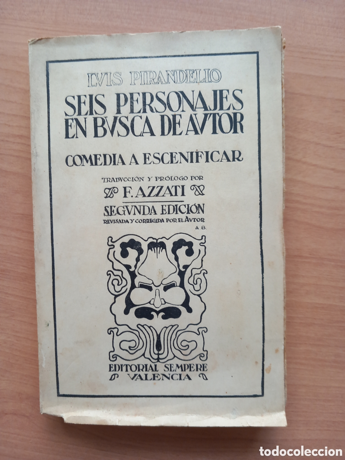 Libros antiguos: Seis personajes en busca de autor. 1926