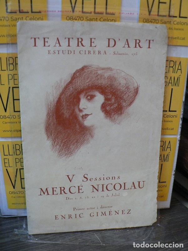 Libros antiguos: Teatre d'Art Estudi Cirera : V Sessions Merc&egrave; Nicolau - 1922 - (fullet&oacute;)