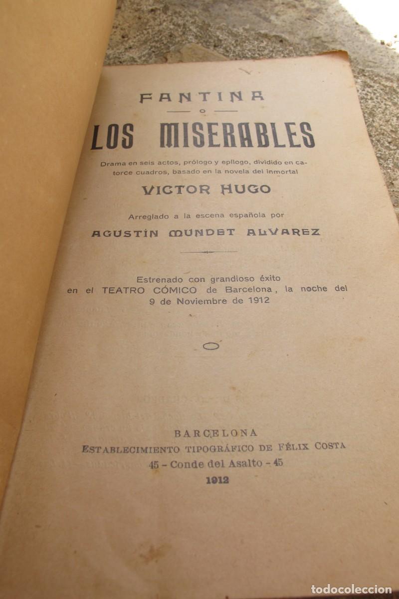 Libros antiguos: FANTINA O LOS MISERABLES. VICTOR HUGO 1912