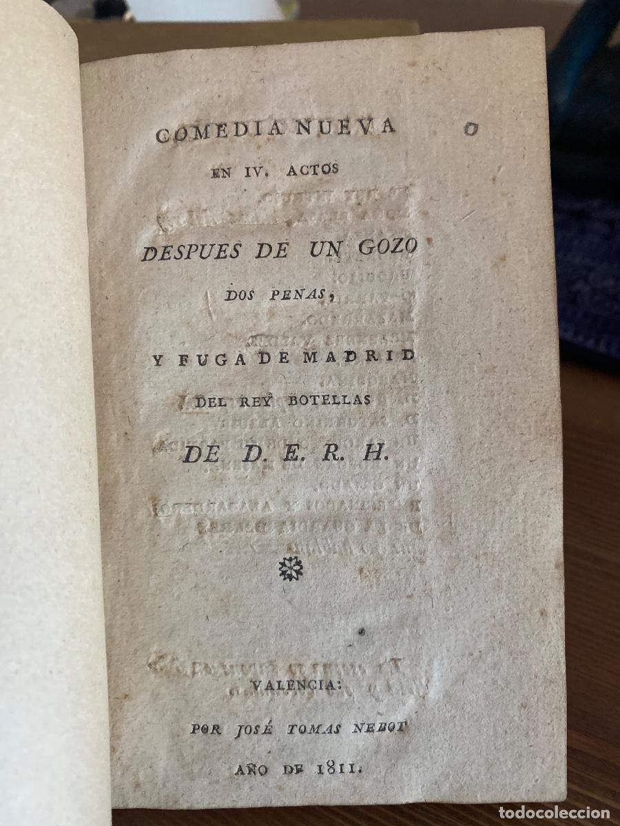Libros antiguos: Despues de gozo dos penas fuga de Madrid D. E. R. H 1811.Guerra independencia. Marcha fuego y sangre