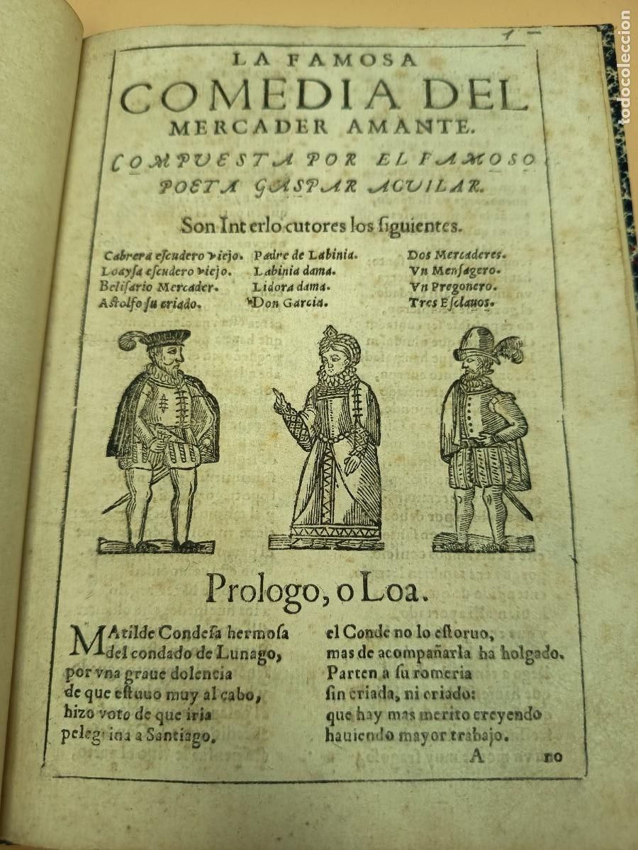 Libros antiguos: LA FAMOSA COMEDIA DEL MERCADER AMANTE 1616