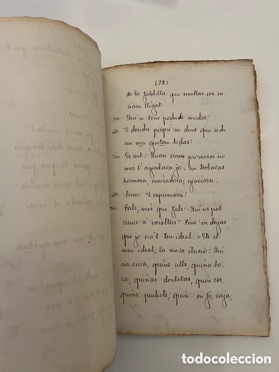 Libros antiguos: &rdquo;Lote de 3 manuscritos teatrales originales del fondo del actor August Barbosa&rdquo; - Foto 2