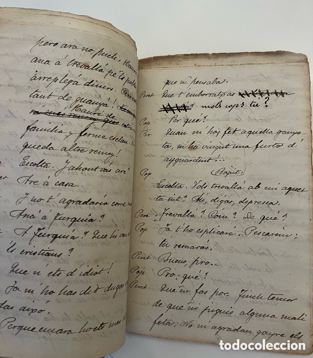 Libros antiguos: &rdquo;Lote de 3 manuscritos teatrales originales del fondo del actor August Barbosa&rdquo; - Foto 4