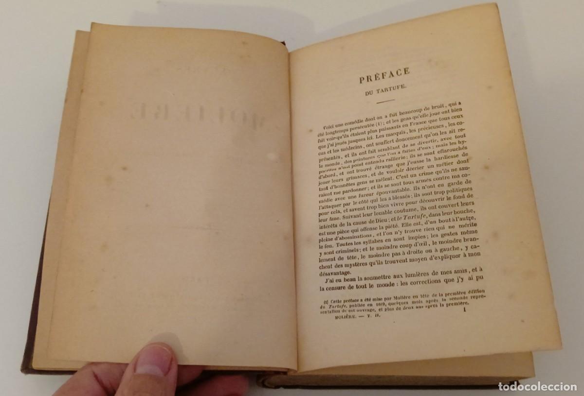 Libros antiguos: Oeuvres de Moli&egrave;re. Tomo 2. 1877 - Foto 7