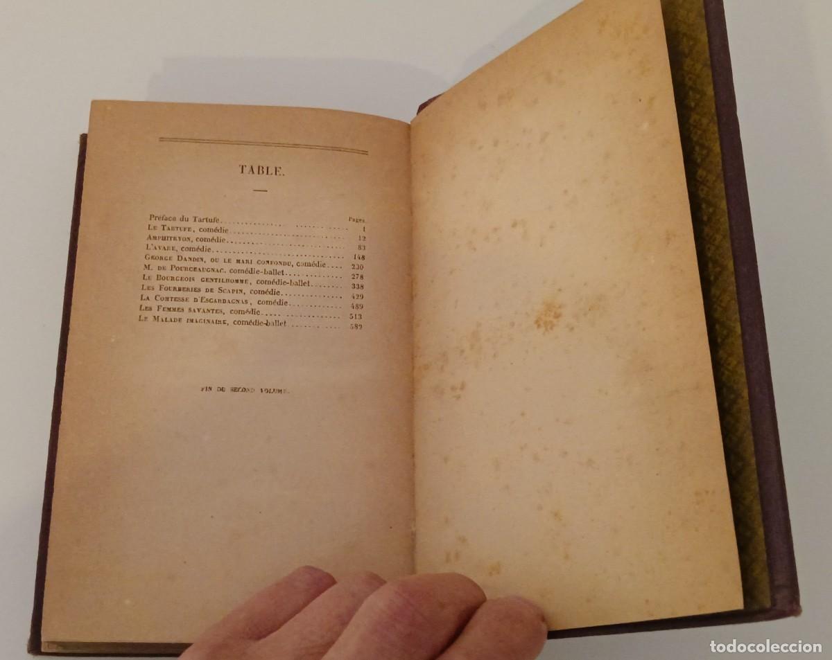 Libros antiguos: Oeuvres de Moli&egrave;re. Tomo 2. 1877 - Foto 8