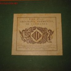 Libros antiguos: ATLAS ESCOLAR DE CATALUNYA. 1.935